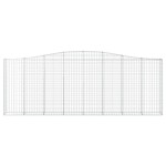 vidaXL Coșuri gabion arcuite 10 buc. 400x30x140/160 cm fier galvanizat