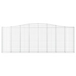 vidaXL Coșuri gabion arcuite 20 buc. 400x30x140/160 cm fier galvanizat