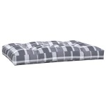vidaXL Perne de paleți, 5 buc., gri carouri, material textil vidaXL Perne de paleți, 5 buc., gri carouri, material textil