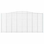 vidaXL Coșuri gabion arcuite 3 buc, 400x30x180/200 cm, fier galvanizat vidaXL Coșuri gabion arcuite 3 buc, 400x30x180/200 cm, fier galvanizat