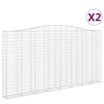 vidaXL Coșuri gabion arcuite 2 buc. 400x30x200/220 cm fier galvanizat vidaXL Coșuri gabion arcuite 2 buc. 400x30x200/220 cm fier galvanizat