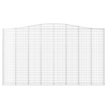 vidaXL Coșuri gabion arcuite, 2 buc, 400x30x220/240cm, fier galvanizat