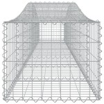 vidaXL Coșuri gabion arcuite 2 buc, 400x50x40/60 cm, fier galvanizat
