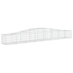 vidaXL Coșuri gabion arcuite 5 buc, 400x50x40/60 cm, fier galvanizat