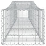 vidaXL Coșuri gabion arcuite 5 buc, 400x50x40/60 cm, fier galvanizat