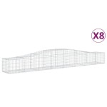 vidaXL Coșuri gabion arcuite 8 buc, 400x50x40/60 cm, fier galvanizat vidaXL Coșuri gabion arcuite 8 buc, 400x50x40/60 cm, fier galvanizat