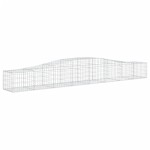 vidaXL Coșuri gabion arcuite 9 buc, 400x50x40/60 cm, fier galvanizat