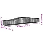 vidaXL Coșuri gabion arcuite 10 buc, 400x50x40/60 cm, fier galvanizat vidaXL Coșuri gabion arcuite 10 buc, 400x50x40/60 cm, fier galvanizat