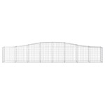 vidaXL Coșuri gabion arcuite 2 buc, 400x50x60/80 cm, fier galvanizat