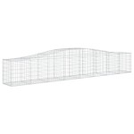 vidaXL Coșuri gabion arcuite 5 buc, 400x50x60/80 cm, fier galvanizat