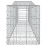 vidaXL Coșuri gabion arcuite 5 buc, 400x50x60/80 cm, fier galvanizat