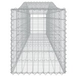vidaXL Coșuri gabion arcuite 9 buc, 400x50x60/80 cm, fier galvanizat