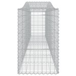 vidaXL Coșuri gabion arcuite 2 buc, 400x50x80/100 cm, fier galvanizat