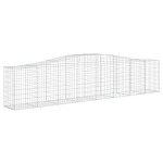 vidaXL Coșuri gabion arcuite 5 buc, 400x50x80/100 cm, fier galvanizat