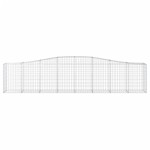 vidaXL Coșuri gabion arcuite 9 buc, 400x50x80/100 cm, fier galvanizat