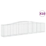 vidaXL Coșuri gabion arcuite 10 buc, 400x50x80/100 cm, fier galvanizat vidaXL Coșuri gabion arcuite 10 buc, 400x50x80/100 cm, fier galvanizat