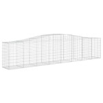 vidaXL Coșuri gabion arcuite 25 buc, 400x50x80/100 cm, fier galvanizat