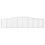 vidaXL Coșuri gabion arcuite 25 buc, 400x50x80/100 cm, fier galvanizat