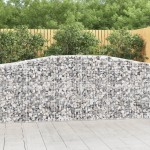 vidaXL Coșuri gabion arcuite 2 buc, 400x50x100/120 cm fier galvanizat