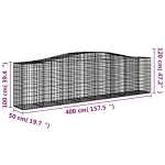 vidaXL Coșuri gabion arcuite 20 buc, 400x50x100/120 cm fier galvanizat vidaXL Coșuri gabion arcuite 20 buc, 400x50x100/120 cm fier galvanizat