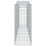 vidaXL Coșuri gabion arcuite 15 buc, 400x50x120/140cm, fier galvanizat