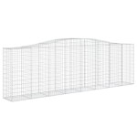 vidaXL Coșuri gabion arcuite 20 buc, 400x50x120/140cm, fier galvanizat