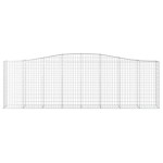 vidaXL Coșuri gabion arcuite 20 buc, 400x50x120/140cm, fier galvanizat