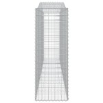 vidaXL Coșuri gabion arcuite 9 buc, 400x50x140/160 cm, fier galvanizat