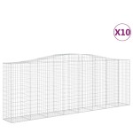 vidaXL Coșuri gabion arcuite 10 buc, 400x50x140/160cm, fier galvanizat vidaXL Coșuri gabion arcuite 10 buc, 400x50x140/160cm, fier galvanizat