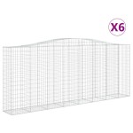 vidaXL Coșuri gabion arcuite 6 buc. 400x50x160/180 cm, fier galvanizat vidaXL Coșuri gabion arcuite 6 buc. 400x50x160/180 cm, fier galvanizat
