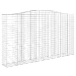vidaXL Coșuri gabion arcuite, 6 buc, 400x50x220/240cm, fier galvanizat