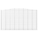 vidaXL Coșuri gabion arcuite, 6 buc, 400x50x220/240cm, fier galvanizat