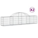 vidaXL Coșuri gabion arcuite 2 buc, 200x30x40/60 cm, fier galvanizat vidaXL Coșuri gabion arcuite 2 buc, 200x30x40/60 cm, fier galvanizat