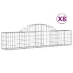 vidaXL Coșuri gabion arcuite 8 buc, 200x30x40/60 cm, fier galvanizat vidaXL Coșuri gabion arcuite 8 buc, 200x30x40/60 cm, fier galvanizat