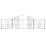 vidaXL Coșuri gabion arcuite 10 buc, 200x30x40/60 cm, fier galvanizat