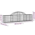 vidaXL Coșuri gabion arcuite 11 buc, 200x30x40/60 cm, fier galvanizat vidaXL Coșuri gabion arcuite 11 buc, 200x30x40/60 cm, fier galvanizat