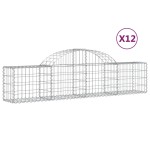 vidaXL Coșuri gabion arcuite 12 buc, 200x30x40/60 cm, fier galvanizat vidaXL Coșuri gabion arcuite 12 buc, 200x30x40/60 cm, fier galvanizat