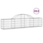 vidaXL Coșuri gabion arcuite 13 buc, 200x30x40/60 cm, fier galvanizat vidaXL Coșuri gabion arcuite 13 buc, 200x30x40/60 cm, fier galvanizat