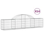 vidaXL Coșuri gabion arcuite 14 buc, 200x30x40/60 cm, fier galvanizat vidaXL Coșuri gabion arcuite 14 buc, 200x30x40/60 cm, fier galvanizat