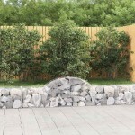 vidaXL Coșuri gabion arcuite 14 buc, 200x30x40/60 cm, fier galvanizat vidaXL Coșuri gabion arcuite 14 buc, 200x30x40/60 cm, fier galvanizat