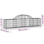 vidaXL Coșuri gabion arcuite 14 buc, 200x30x40/60 cm, fier galvanizat vidaXL Coșuri gabion arcuite 14 buc, 200x30x40/60 cm, fier galvanizat