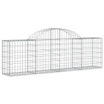vidaXL Coșuri gabion arcuite 3 buc, 200x30x60/80 cm, fier galvanizat