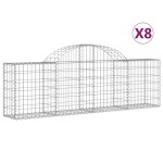 vidaXL Coșuri gabion arcuite 8 buc, 200x30x60/80 cm, fier galvanizat vidaXL Coșuri gabion arcuite 8 buc, 200x30x60/80 cm, fier galvanizat