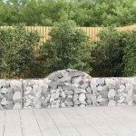 vidaXL Coșuri gabion arcuite 11 buc, 200x30x60/80 cm, fier galvanizat vidaXL Coșuri gabion arcuite 11 buc, 200x30x60/80 cm, fier galvanizat