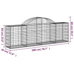 vidaXL Coșuri gabion arcuite 13 buc, 200x30x60/80 cm, fier galvanizat vidaXL Coșuri gabion arcuite 13 buc, 200x30x60/80 cm, fier galvanizat