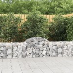 vidaXL Coșuri gabion arcuite 25 buc, 200x30x60/80 cm, fier galvanizat vidaXL Coșuri gabion arcuite 25 buc, 200x30x60/80 cm, fier galvanizat