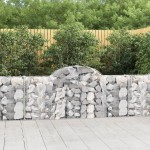 vidaXL Coșuri gabion arcuite 10 buc, 200x30x80/100cm, fier galvanizat vidaXL Coșuri gabion arcuite 10 buc, 200x30x80/100cm, fier galvanizat
