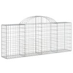 vidaXL Coșuri gabion arcuite 10 buc, 200x30x80/100cm, fier galvanizat vidaXL Coșuri gabion arcuite 10 buc, 200x30x80/100cm, fier galvanizat
