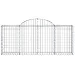 vidaXL Coșuri gabion arcuite 11 buc, 200x30x80/100cm, fier galvanizat