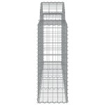 vidaXL Coșuri gabion arcuite 12 buc, 200x30x80/100cm, fier galvanizat